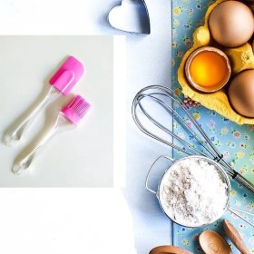 Resim Yakut Silikon Spatula ve Fırça Seti 2'li 