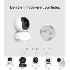 Resim Th3D Tp-link Tapo C200 C210 C211 Tl70 Kamera Uyumlu Tavan Montaj Aparatı Tp-link Kamera Braketi 