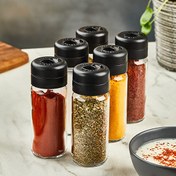 Resim Mithra Life 6 Adet 245 ML Döner Kapaklı Cam Baharatlık Takımı MIT1085 