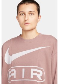 Resim Nike Air Women's Oversized Crew Neck French Terry Sweatshirt Kadın Geniş Kalıp Sweatshirt Kahve 