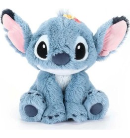 Resim Nivora Stitch Peluş 30 cm Çiçek Aksesuarlı Tüylü Yumuşak Oyuncak Uyku Arkadaşı 