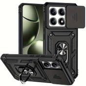 Resim Dayanıklı Çift Katmanlı Metal Telefon Kılıfı, Xiaomi 13T, 13T Pro, 14T ve 14T için Tasarlanmış Kaydırılabilir Kamera Kalkanı ile 