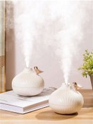 Resim Genel Markalar Ultrasonik 300 Ml Hava Nemlendirici Buhar Makinesi Kuş Detaylı Aroma Difüzörü Gece Lambası 
