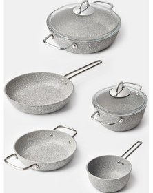 Resim You Granit 12 Parça Tencere Seti Gri 