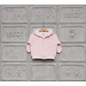 Resim Bebitof Papatya Desenli Jakarlı Kız Bebek Kapüşonlu Hırka 