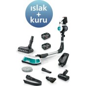 Resim Bosch 2'si 1 Arada Islak ve Kuru Temizlik, Çift Batarya Hepa Filtre-10 Yıl Motor Garantisi 