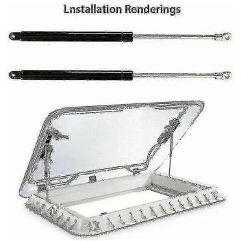 Dometic Seitz Heki 330mm Karavan Hatch Tavan Penceresi 2x Gazlı Amortisör.