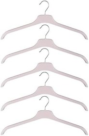 Resim EZMK Ev Gereçleri Plastik Üst Giyim Askısı, Gömlek Askısı, Tişört Askısı, Bluz Askısı, Tunik Askısı, Krem, 20 Adet 