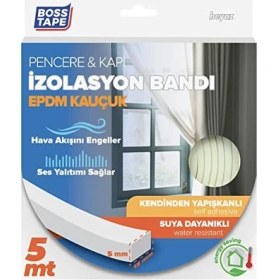 Resim Esranın Dünyası Epdm Kauçuk Pencere Kapi Izolasyon Bandi, 5mm x 15MM x 5mt Boyut, Beyaz 