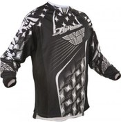 Resim Fly Racing Siyah/beyaz Kinetic Mesh Mx Tişört L Size (İSTEBURADAYİZ) 