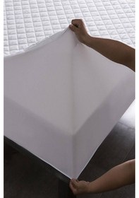 Resim Mona Verde Sıvı Geçirmez Alez Kapitoneli Fitted Pamuklu Çift Kişilik Tek Kişilik Bebek Alezi Su Yatak Koruyucu MNVKAPFIT00 Beyaz 