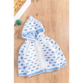 Resim Babymod Kapüşonlu Puantiyeli Kız/erkek Bebek Triko Hırka 