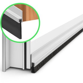 Resim Ayrıntıshop Alüminyum Kapı Altı Fırça Fitil 100 Cm Kapı Altı Kıl Fırça Süpürgesi 4 