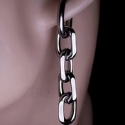 Resim Erkekler için Punk Gotik Ağır Zincir Küpeler - Minimalist Endüstriyel Tasarım, Konser ve Parti Aksesuarı, Günlük Kullanım İçin Dayanıklı Takı Hediyesi, Cesur Tasarım, Şık Bitim, Alternatif Moda 
