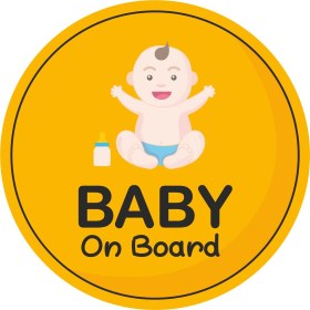 Resim Ubga Gift Arabada Bebek Var Araç Sticker (15 x 15 Cm) 