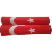 Resim sekutuning Türk Bayrağı Kırmızı Oto Emniyet Kemer Konforu, Araba Kemer Konforu 