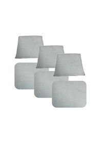 Resim Knsz minder seti 3 lü mazlum beyaz kumaş oturma ve sırt tel sandalyesi minderi bir arada 