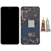 Resim Te Samsung Uyumlu S22 S901 Uyumlu Çıtalı Lcd Ekran Servis Siyah + B7000 