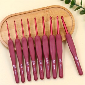 Resim 15 Parça Lüks Hepsi Bir Arada Tığ Seti - Paslanmaz Çelik Tığlar & Yumuşak Tutuşlu Sap, Çok Renkli Yün İplik & Tığ Bebek/İğne ile DIY Örgü, Amigurumi Yapımı - Başlangıç ve Profesyonel El Sanatları için Tam Kapsamlı El Sanatları Seti (15) 