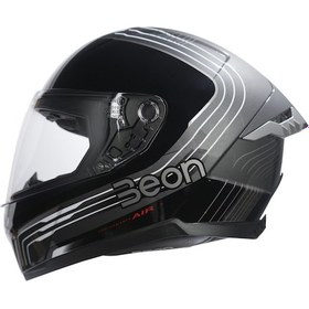 Resim Beon B-507 Full Face Motosiklet Kaskı FF01 Gri/siyah 