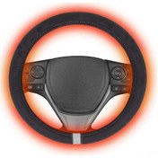 Resim Ranyeek 12v Otomobil Isıtmalı Direksiyon Kılıfı - 14.5-15.5 İnç, Hızlı Isınma, Universal Uyum, 1-3 Dakikada Sıcak, Konforlu Kış Sürücü Koruyucu Diğer 