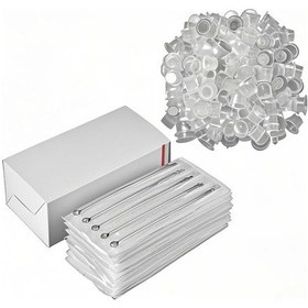 Resim Shineyee Başlangıç Ve Profesyonel Kullanıcılar İçin 100 Parça Dövme Seti: İğneler Ve Mürekkep Kapları 