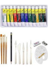 Resim Kayın Şövale Seti Fanart Academy Yağlı Boya 12x12 Ml Set 