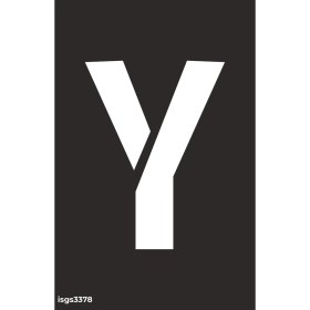 Resim İsg Tabelam 13x20cm/kompozit/Y Harfi Boyama Şablonu 