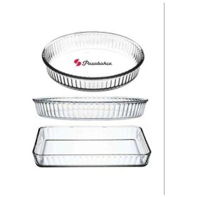 Resim Paşabahçe Borcam Fırın Tepsisi - 3 Lü Borcam Set Şeffaf 