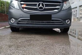 Resim OMSA Mercedes Vito W447 Krom Ön Tampon Çıtası 2 Parça 2014-2024 Arası 