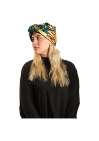Resim Hürrem Bone Zümrüt Pratik Hazır Geçmeli Tesettür Bone İpek Desenli 2410 37 Zümrüt 