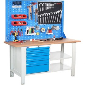 Resim Star Çelik Atölye Çalışma Tezgahı (1600 x 720 x 830-930/1844 mm) 