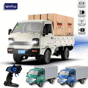 Resim 2025 Sıcak Oyuncak Model Kamyonet Uzaktan Kumandalı Şehir Vanı Pikap 1:16 Mikro Kamyon Simülasyon Boya Sürüş Sesli Kuyruk Püskürtme Drift Arabası 2.4GHz Tam Ölçekli Uzaktan Kumanda LED Farlar DIY Etiketler 