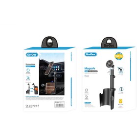 Resim Go Des GD-HD253 M-safe Magnetik 360 Derece Dönebilen Bardaklık Tasarım Telefon Tutucu - Siyah 