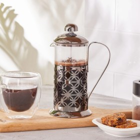 Resim Karaca Coffee Bean French Press Black Flower 350 Ml 