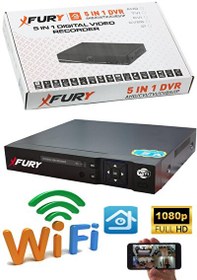 Resim Fury 5 Kameralı Su Geçirmez 1080P 4x Ultra Ledli Gece Renkli Güvenlik Kamera Seti 5500 500 GB 