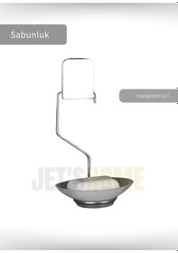 Resim Jet's Home Yapışkanlı Sabunluk Paslanmaz Katı Sabun Tutucu Sabun Düzenleyici Çelik Krom Krom 