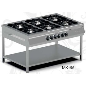 Resim Pimak Doğalgazlı Taban Raflı 6 Gözlü Ocak 