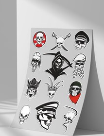 Resim Sticker Market Kuru Kafa Sticker Seti, Düz Yüzeyler Için A4 Boyutu Çıkartma Etiket Seti 