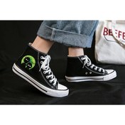Resim Toum Haraju R&m Shadow Baskılı Siyah Unisex Kanvas Ayakkabı 