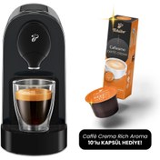 Resim Tchibo Cafissimo Pure Plus Kapsül Kahve Makinesi, Siyah (10'lu kapsül hediye) 