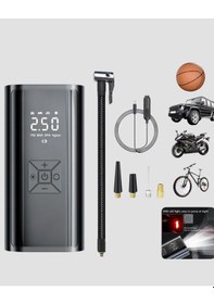 Resim Cn Taşınabilir 80w Kablosuz Lastik Şişirme Pompası Dijital Ekranlı Çok Renkli 
