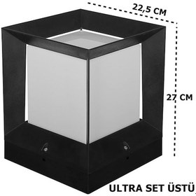 Resim Ultra Set Üstü Bahçe Lambası Zita Dış Mekan Bahçe Aydınlatma Armatürü Ip54 E27 Duy Diğer 