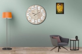 Resim Saat00403 Ahşap Duvar Saati Ebat 70 cm 