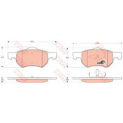 Resim TRW GDB4128 Fren Balatası Ön Voyager 00-08 / Caravan 00-07 
