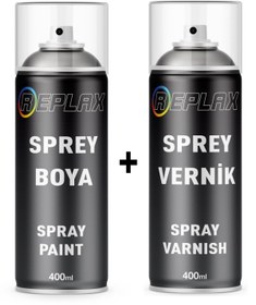 Resim REPLAX Sprey Rötuş Boyası+sprey Vernik Ral5018 Turkuaz Mavisi Minibüs Ve Dolmuşlara 