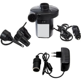 Resim Yatak - Havuz Şişirme Boşaltma Pompası Araç Çakmak + 220V Çift Başlık 