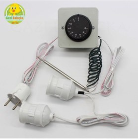 Resim Termostat Kontrollü Sarkan 2 Duyulu Set Kümes Kulübe Isıtma 