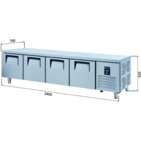 Resim Galleyz Pişirici Altı Buzdolabı - 4 Kapılı - 240X70X60 cm 