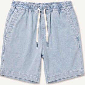 Resim Defacto %100 Pamuk Beli Lastikli Loose Fit Rahat Jean Bermuda E1390ax25smnm63 Mavi 